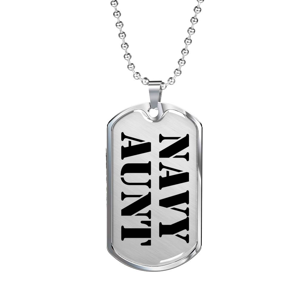 Navy Aunt - Luxury Dog Tag Necklace