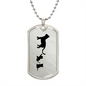 Mama Cat With 2 Kittens - Luxury Dog Tag Necklace