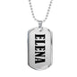 Elena v01 - Luxury Dog Tag Necklace