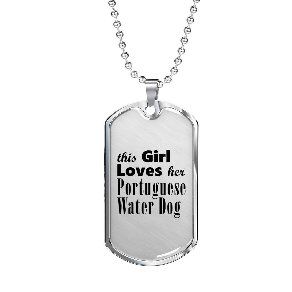 Portuguese Water Dog - Luxury Dog Tag Necklace