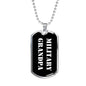 Military Grandpa v3 - Luxury Dog Tag Necklace