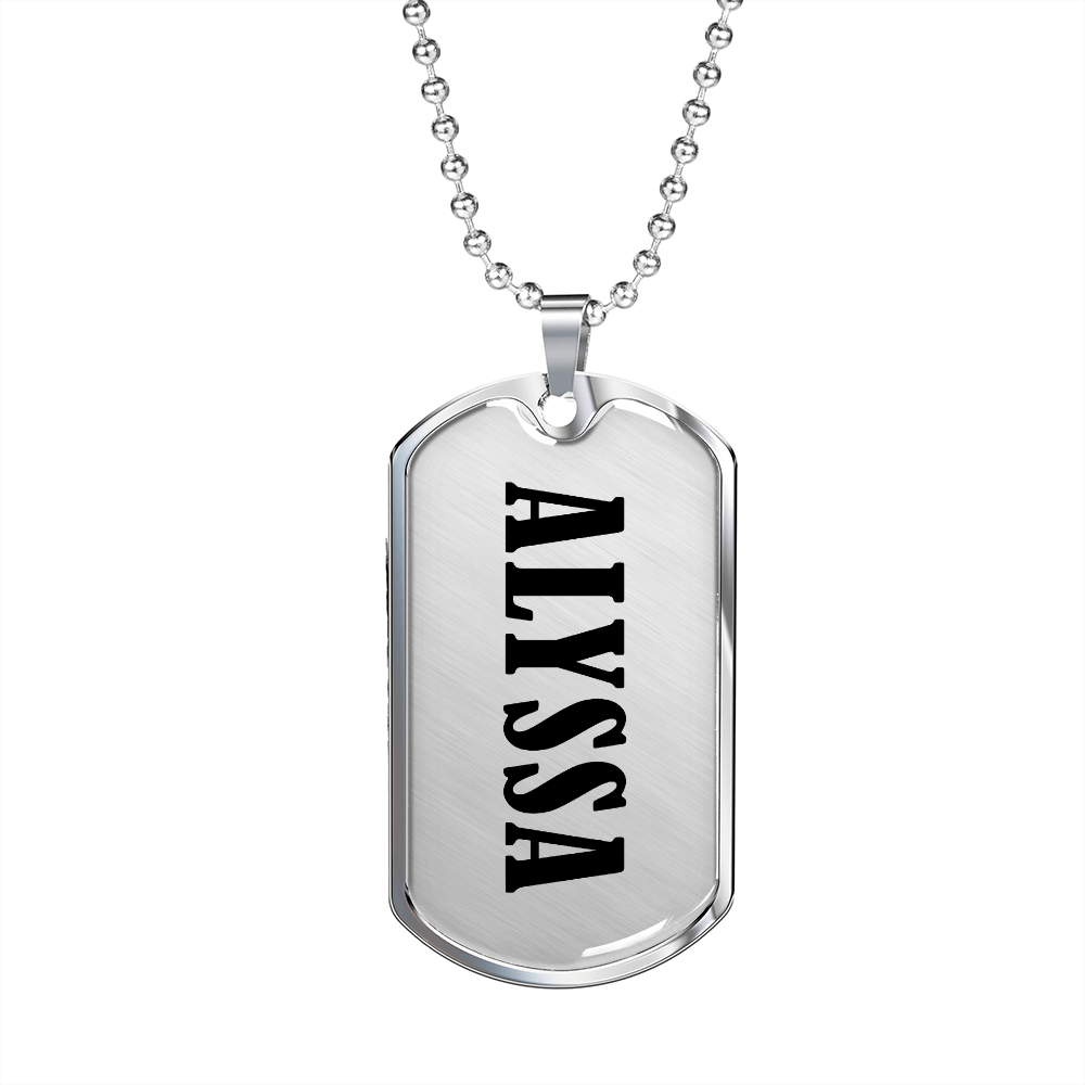 Alyssa v01 - Luxury Dog Tag Necklace