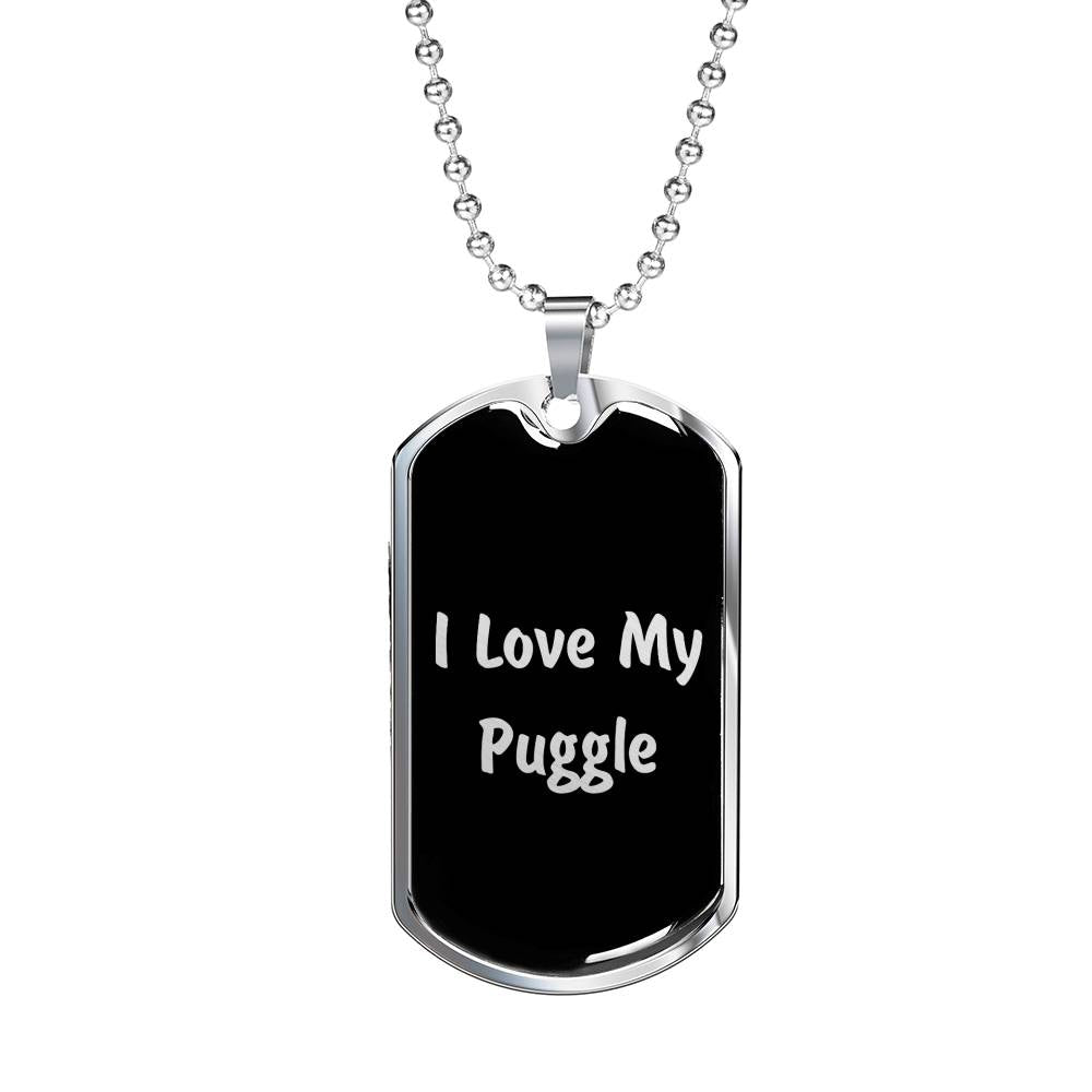 Love My Puggle v5 - Luxury Dog Tag Necklace