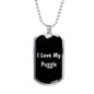 Love My Puggle v5 - Luxury Dog Tag Necklace