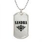 Sandra v01a - Luxury Dog Tag Necklace
