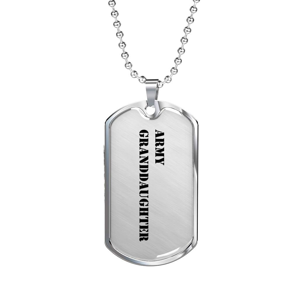 Army Granddaughter - Luxury Dog Tag Necklace