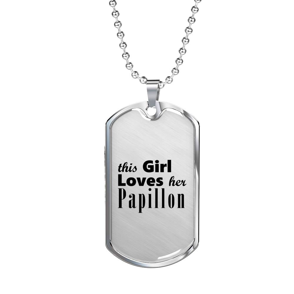 Papillon - Luxury Dog Tag Necklace