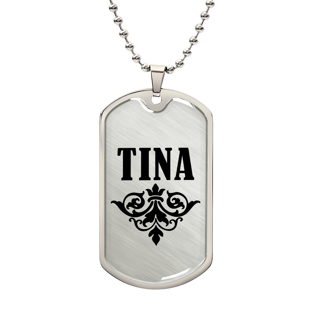 Tina v01a - Luxury Dog Tag Necklace