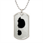 Mama Hedgehog With 1 Hoglet - Luxury Dog Tag Necklace