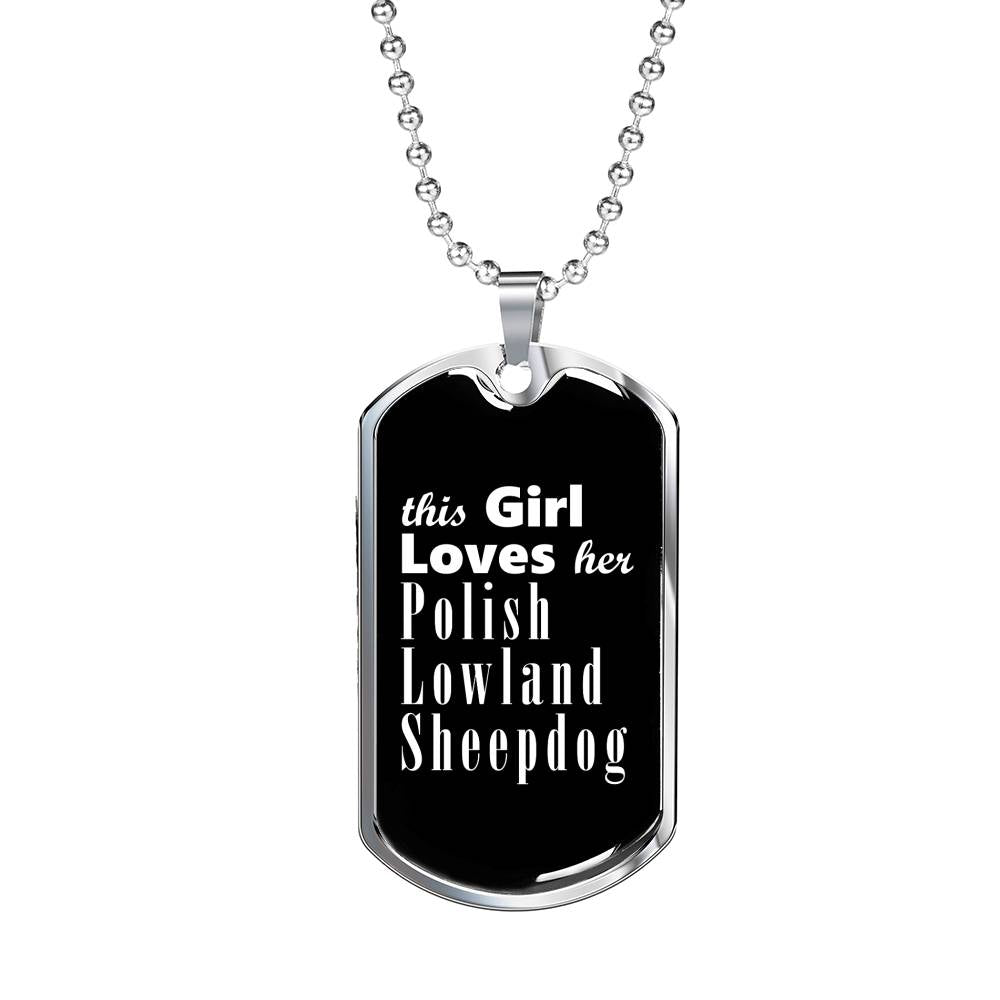 Polish Lowland Sheepdog v2 - Luxury Dog Tag Necklace