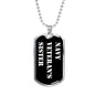 Navy Veteran's Sister v3 - Luxury Dog Tag Necklace