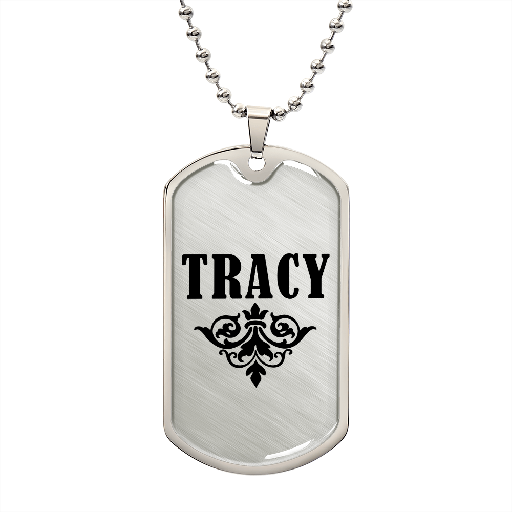 Tracy v01a - Luxury Dog Tag Necklace