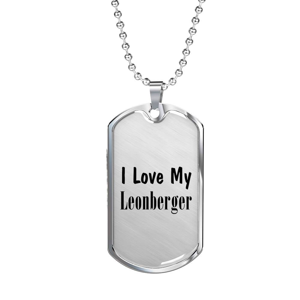 Love My Leonberger - Luxury Dog Tag Necklace