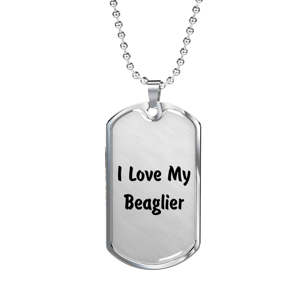 Love My Beaglier v4 - Luxury Dog Tag Necklace