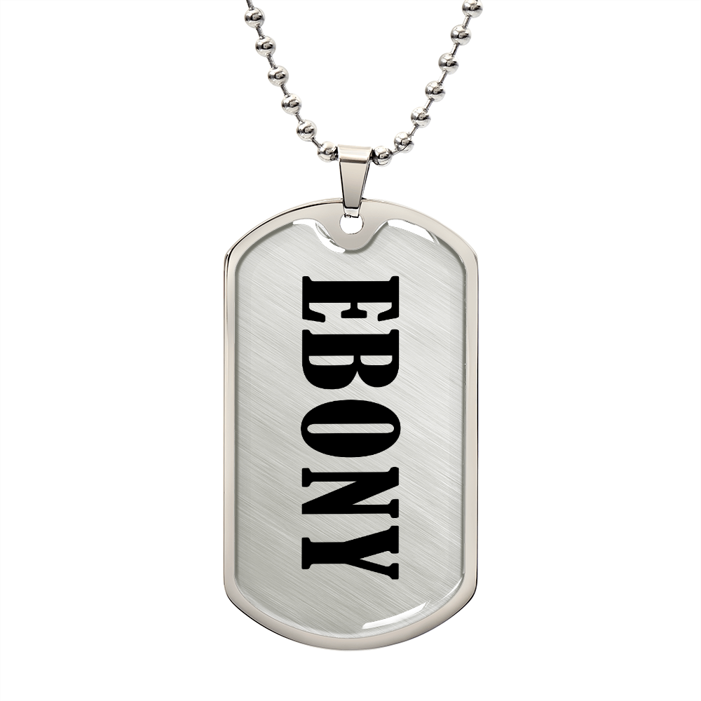 Ebony v01 - Luxury Dog Tag Necklace
