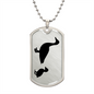Mama Duck With 1 Duckling - Luxury Dog Tag Necklace