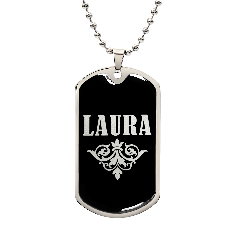 Laura v02a - Luxury Dog Tag Necklace