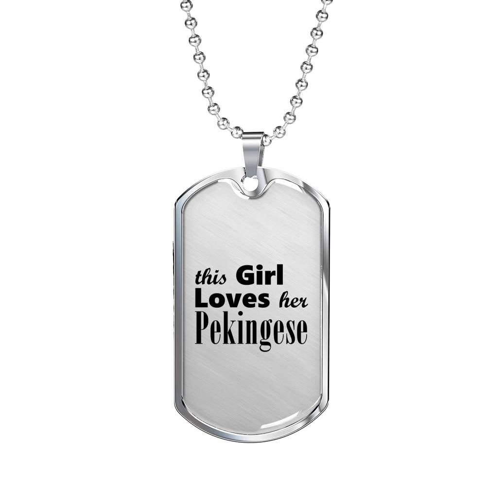 Pekingese - Luxury Dog Tag Necklace
