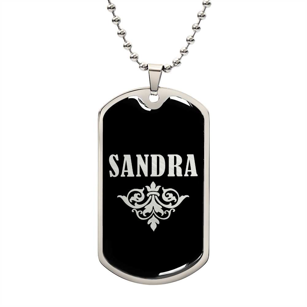 Sandra v02a - Luxury Dog Tag Necklace