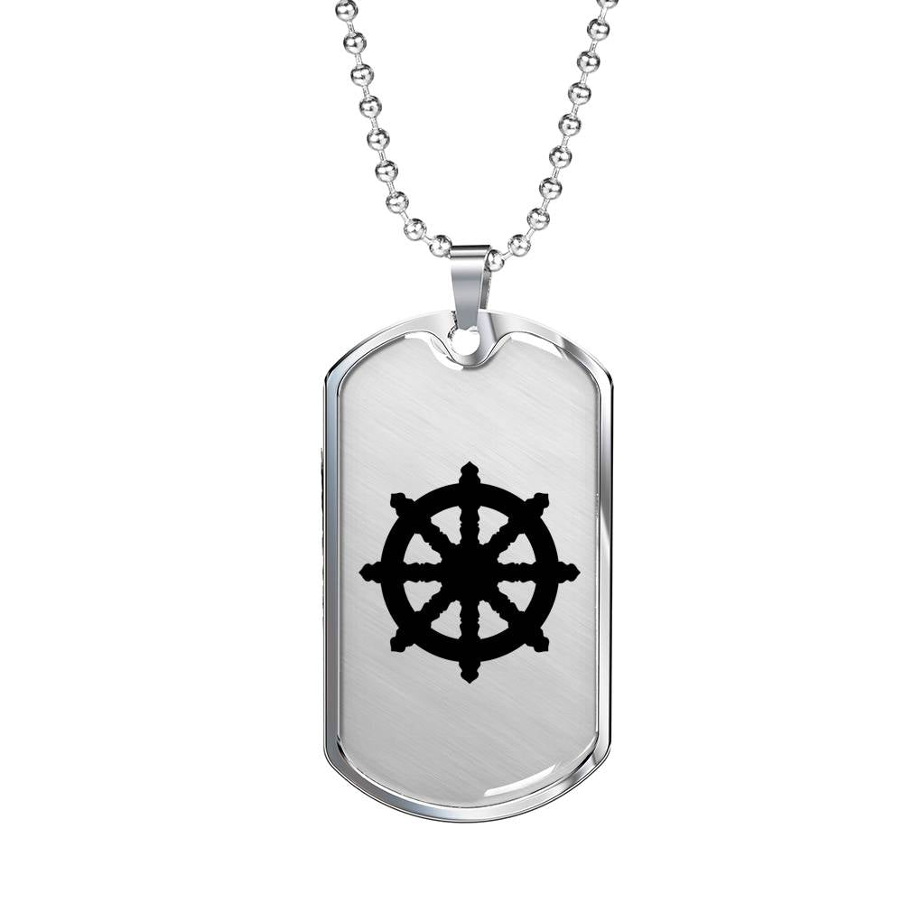 Dharma Wheel - Luxury Dog Tag Necklace