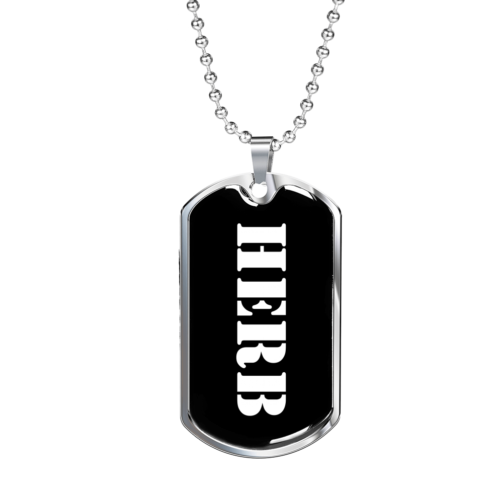 Herb v2 - Luxury Dog Tag Necklace
