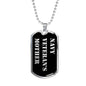 Navy Veteran's Mother v2 - Luxury Dog Tag Necklace