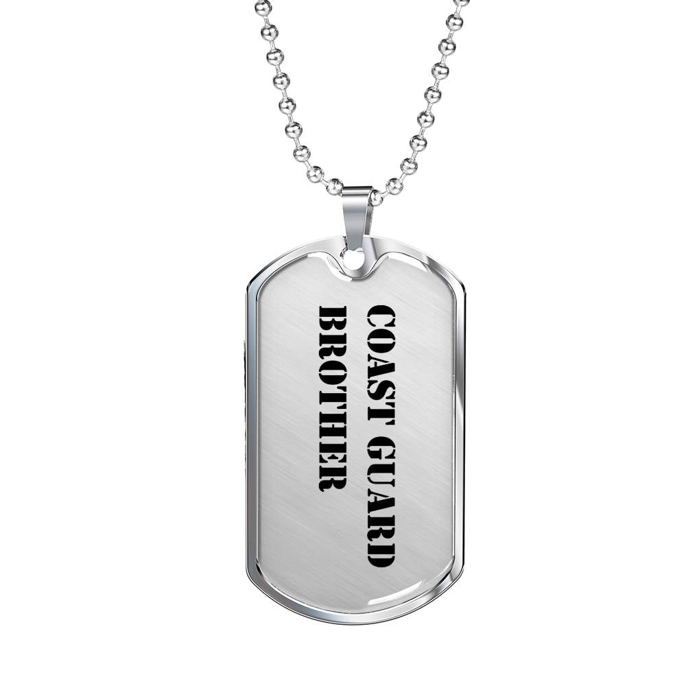 Coast Guard Brother - Luxury Dog Tag Necklace