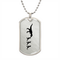 Mama Dinosaur With 3 Hatchlings - Luxury Dog Tag Necklace