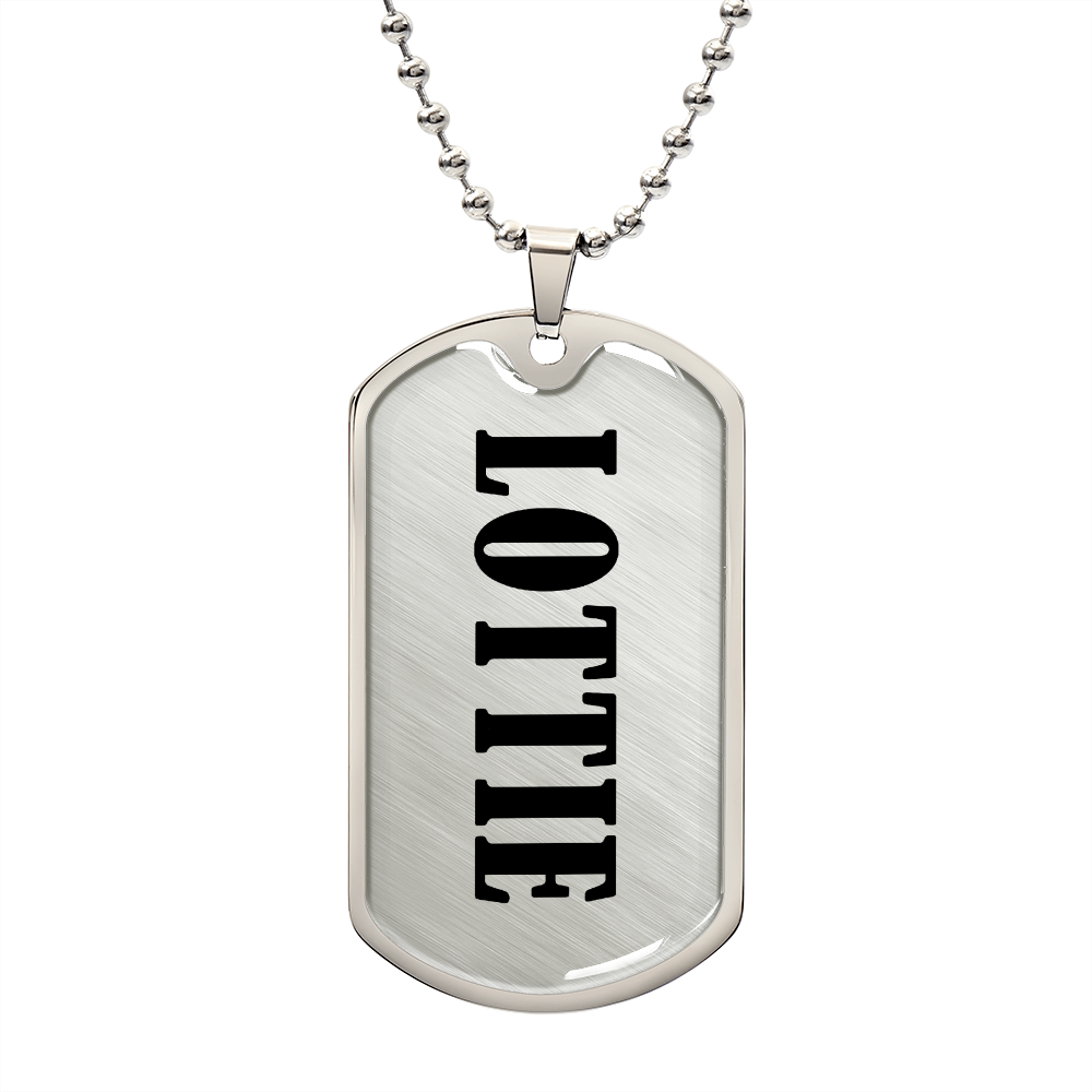 Lottie v01 - Luxury Dog Tag Necklace
