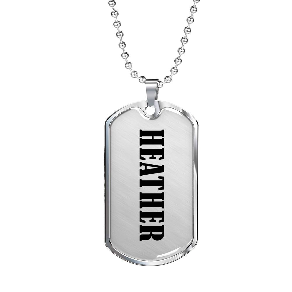 Heather v01 - Luxury Dog Tag Necklace