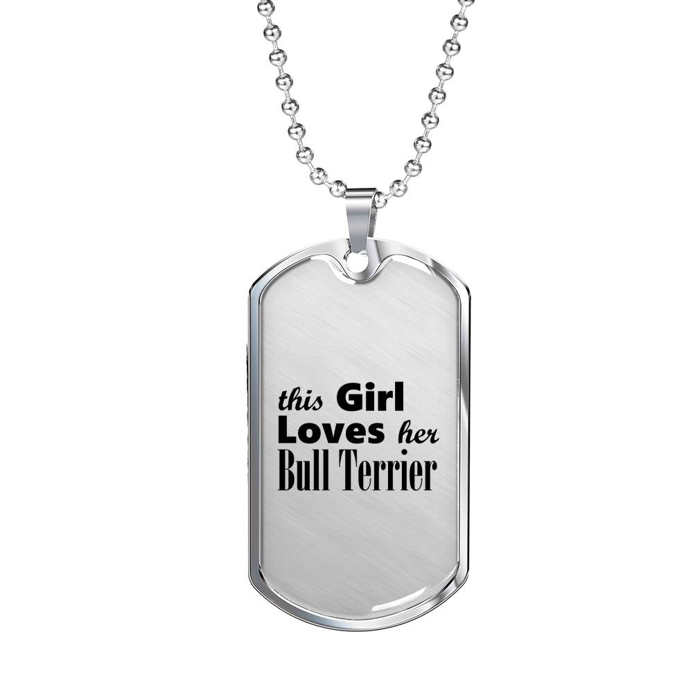 Bull Terrier - Luxury Dog Tag Necklace