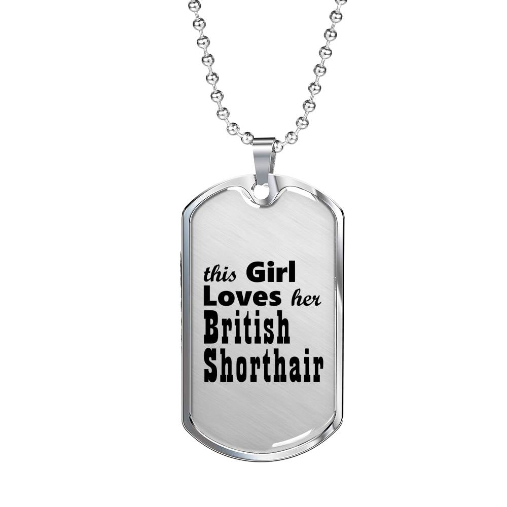 British Shorthair - Luxury Dog Tag Necklace