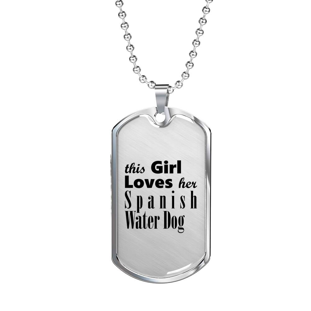 Spanish Water Dog - Luxury Dog Tag Necklace