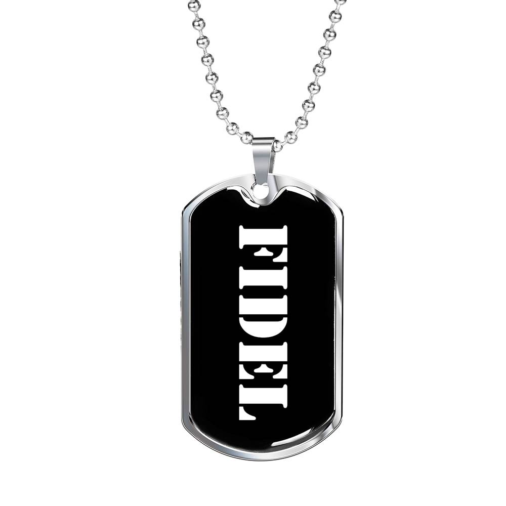 Fidel v2 - Luxury Dog Tag Necklace