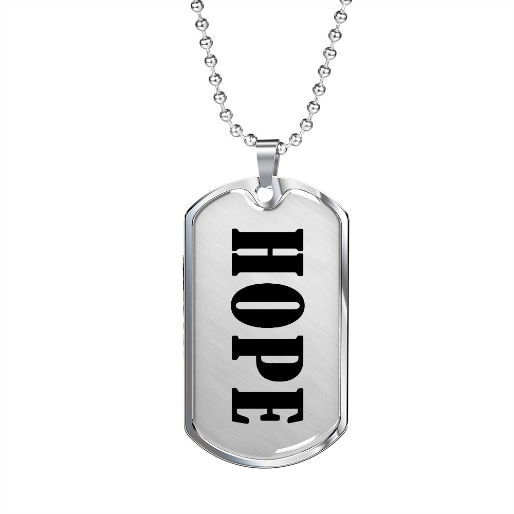 Hope v01 - Luxury Dog Tag Necklace