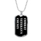 Combat Veteran's Cousin v2 - Luxury Dog Tag Necklace