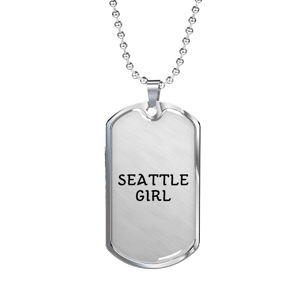 Seattle Girl - Luxury Dog Tag Necklace