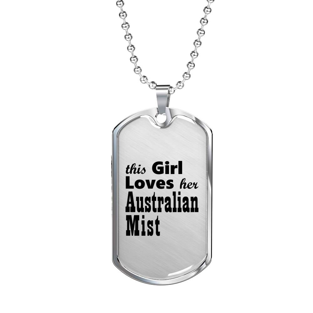 Australian Mist - Luxury Dog Tag Necklace