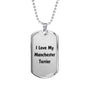 Love My Manchester Terrier v4 - Luxury Dog Tag Necklace