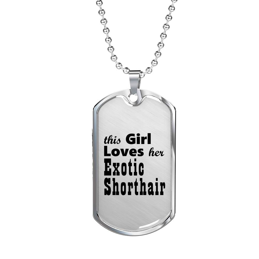 Exotic Shorthair - Luxury Dog Tag Necklace