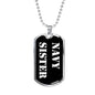 Navy Sister v3 - Luxury Dog Tag Necklace