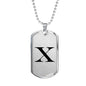 Initial X v1a - Luxury Dog Tag Necklace