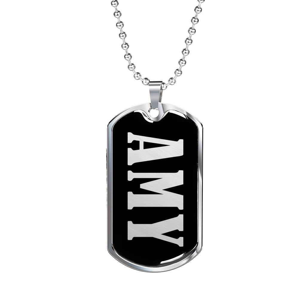 Amy v01s - Luxury Dog Tag Necklace