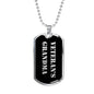 Veteran's Grandma v2 - Luxury Dog Tag Necklace
