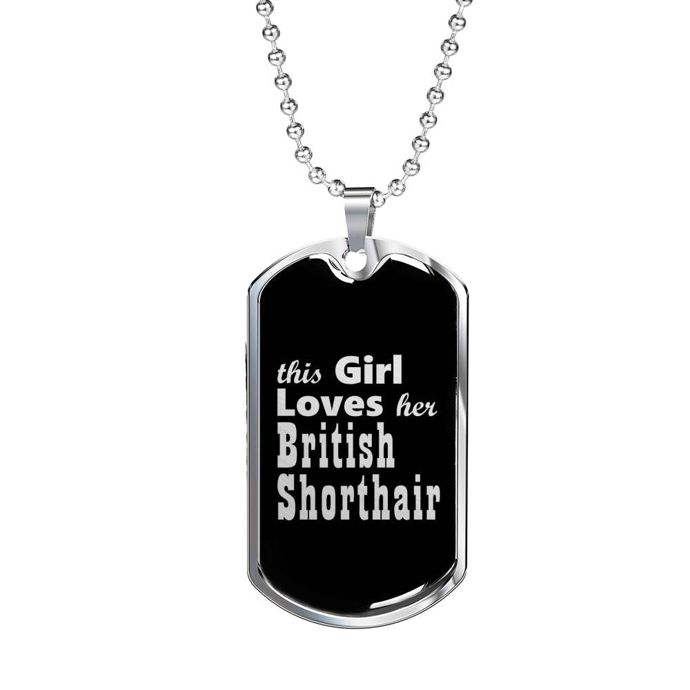 British Shorthair v3 - Luxury Dog Tag Necklace