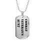 Combat Veteran's Aunt - Luxury Dog Tag Necklace