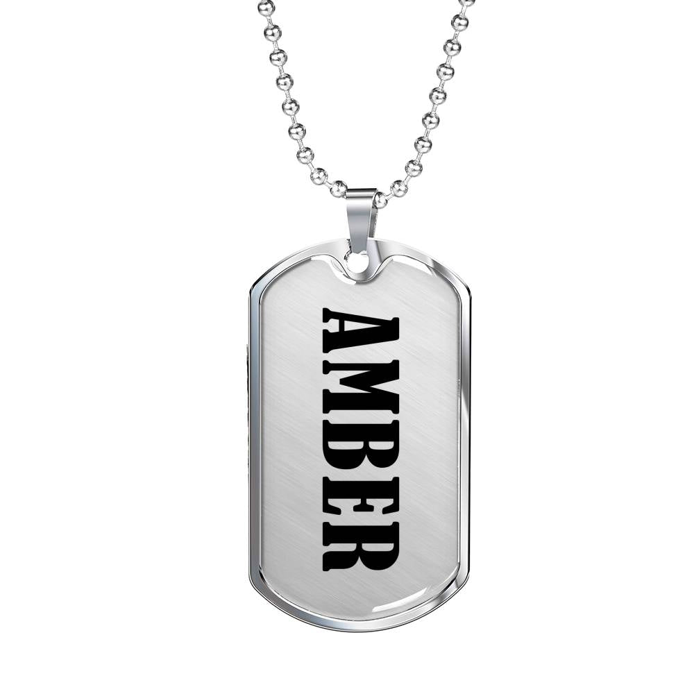 Amber v01 - Luxury Dog Tag Necklace