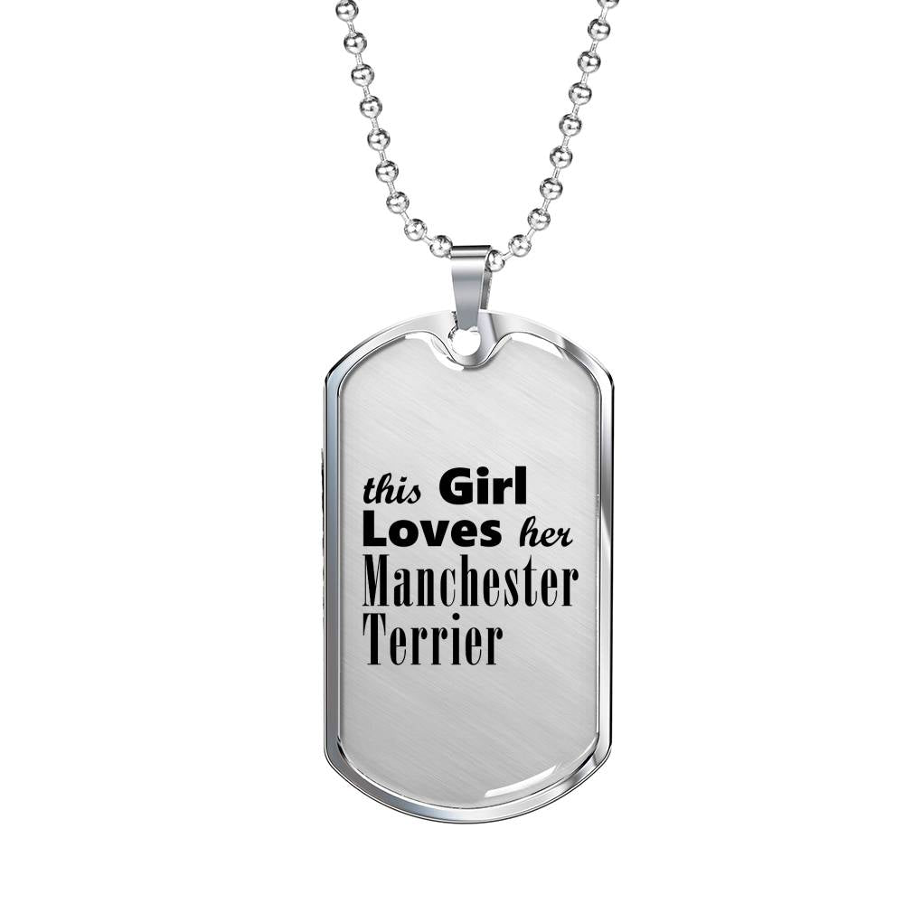Manchester Terrier - Luxury Dog Tag Necklace