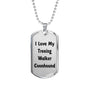 Love My Treeing Walker Coonhound v4 - Luxury Dog Tag Necklace