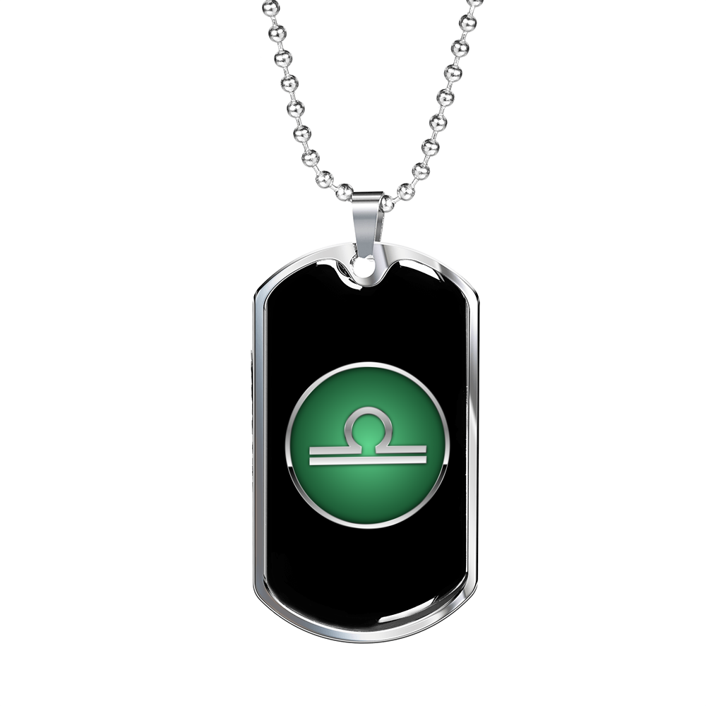 Zodiac Sign Libra v2 - Luxury Dog Tag Necklace